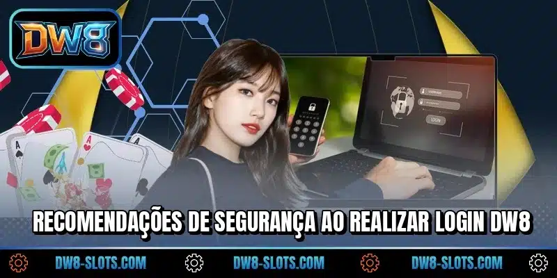 Recomendações de segurança ao realizar login DW8